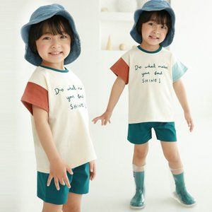 kids clothes/Children top and bottom 2 Piece set [Do What Makes Your Soul Shine]
